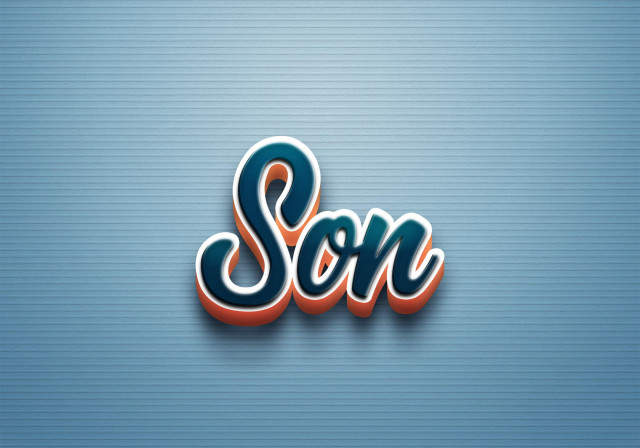 Free photo of Cursive Name DP: Son