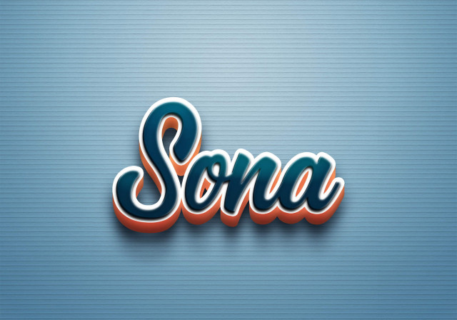 Free photo of Cursive Name DP: Sona