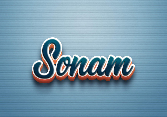 Free photo of Cursive Name DP: Sonam