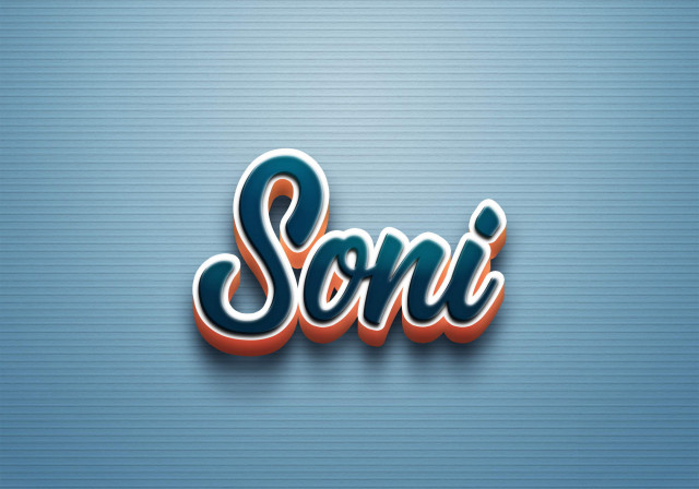 Free photo of Cursive Name DP: Soni