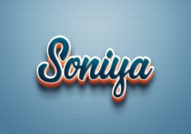 Free photo of Cursive Name DP: Soniya