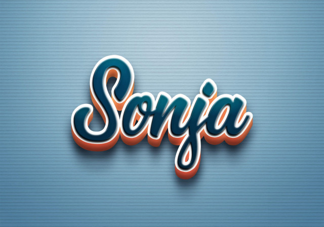 Free photo of Cursive Name DP: Sonja