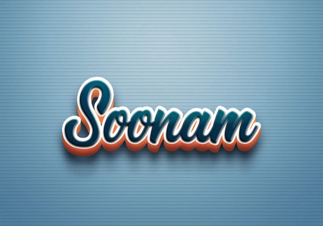 Free photo of Cursive Name DP: Soonam