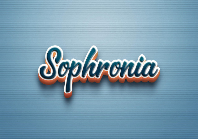 Free photo of Cursive Name DP: Sophronia