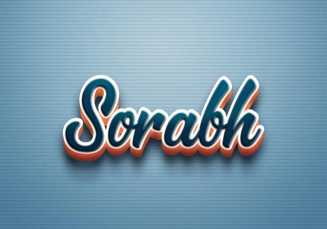 Free photo of Cursive Name DP: Sorabh