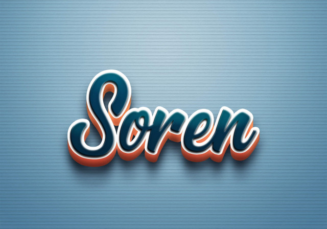 Free photo of Cursive Name DP: Soren