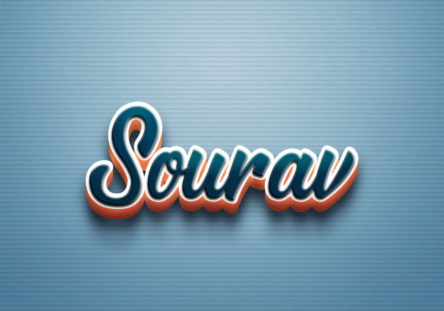 Free photo of Cursive Name DP: Sourav