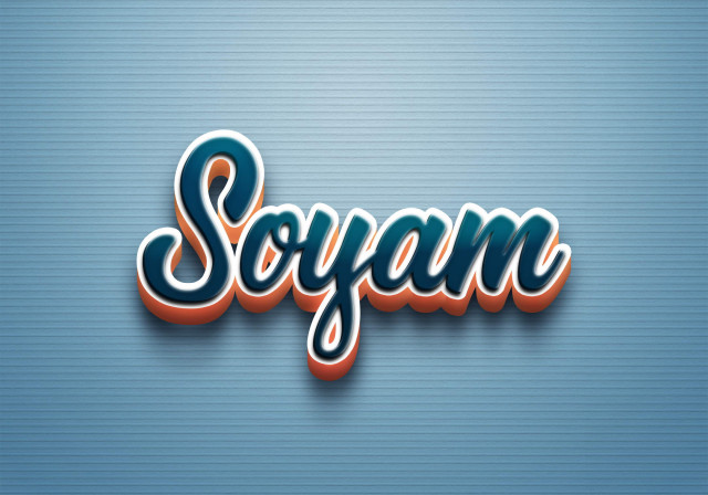 Free photo of Cursive Name DP: Soyam