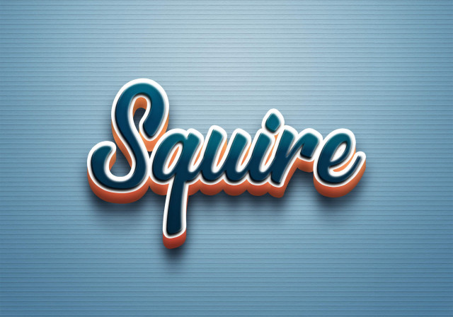 Free photo of Cursive Name DP: Squire