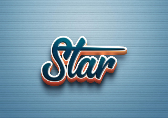 Free photo of Cursive Name DP: Star