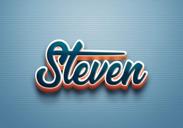 Free photo of Cursive Name DP: Steven