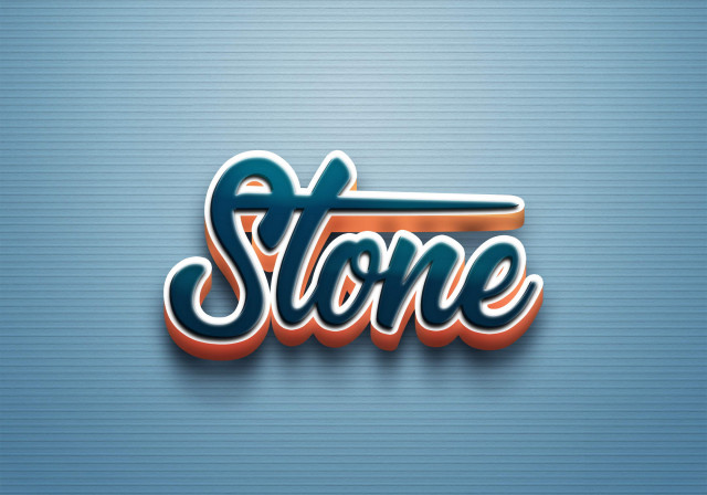 Free photo of Cursive Name DP: Stone