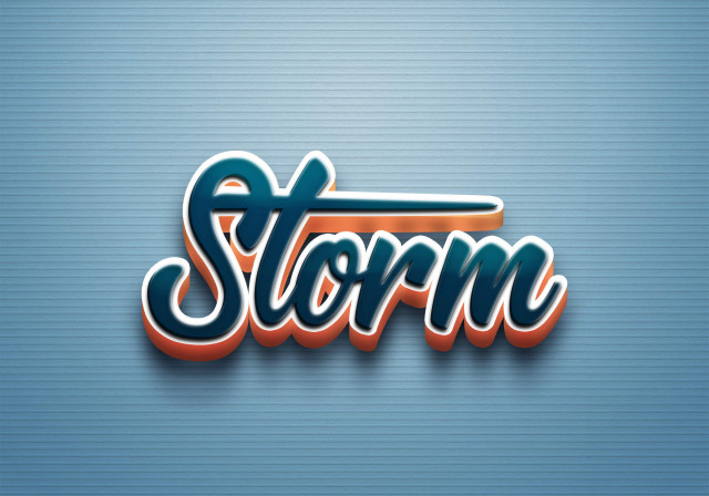 Free photo of Cursive Name DP: Storm