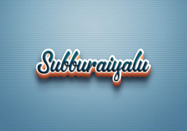 Free photo of Cursive Name DP: Subburaiyalu