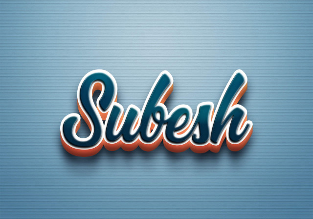 Free photo of Cursive Name DP: Subesh