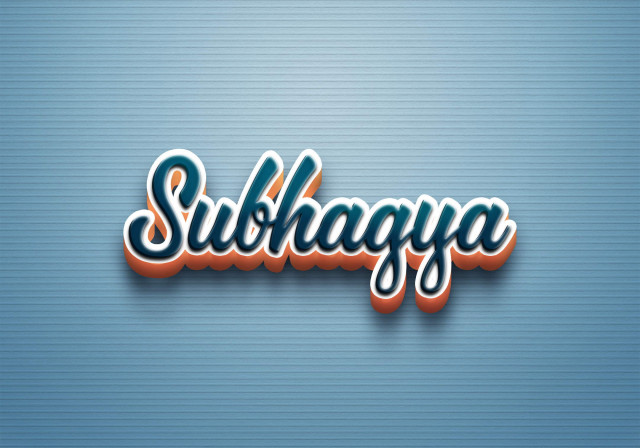 Free photo of Cursive Name DP: Subhagya