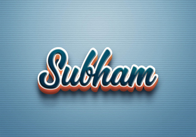 Free photo of Cursive Name DP: Subham