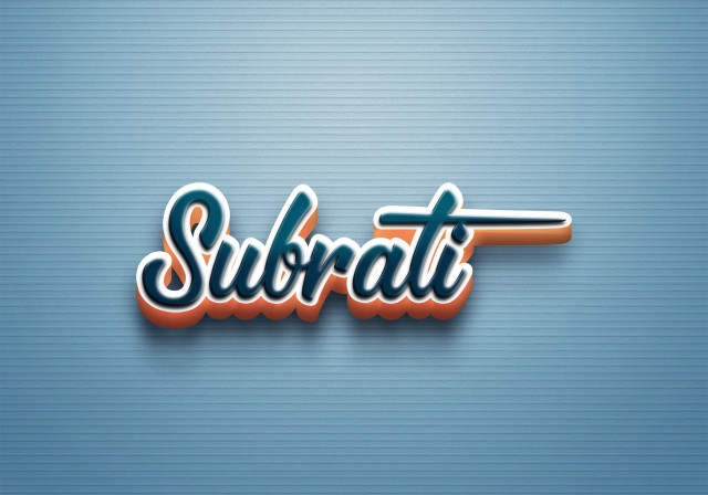 Free photo of Cursive Name DP: Subrati