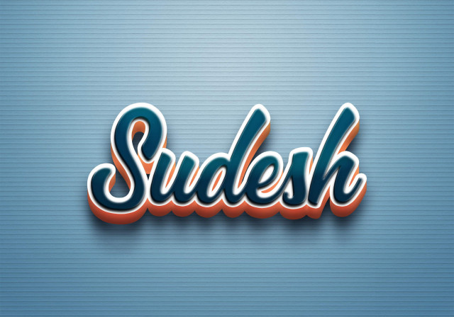 Free photo of Cursive Name DP: Sudesh