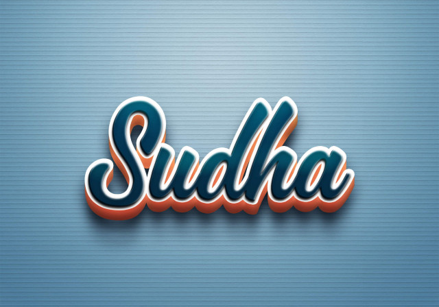 Free photo of Cursive Name DP: Sudha