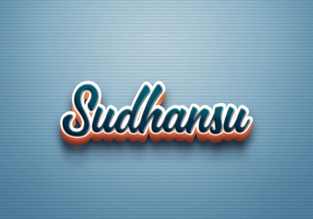 Free photo of Cursive Name DP: Sudhansu