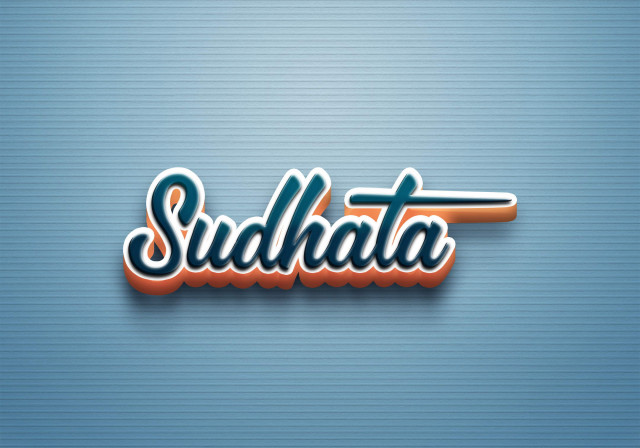 Free photo of Cursive Name DP: Sudhata