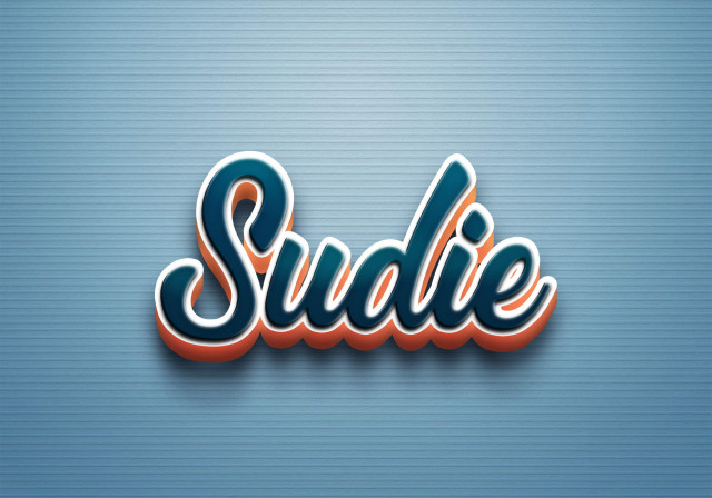 Free photo of Cursive Name DP: Sudie
