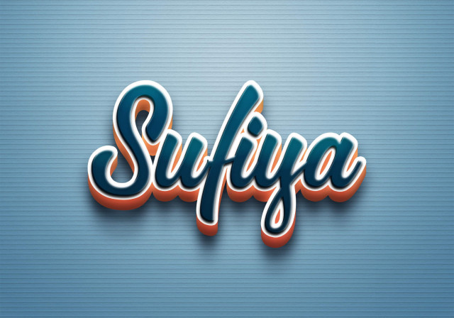 Free photo of Cursive Name DP: Sufiya