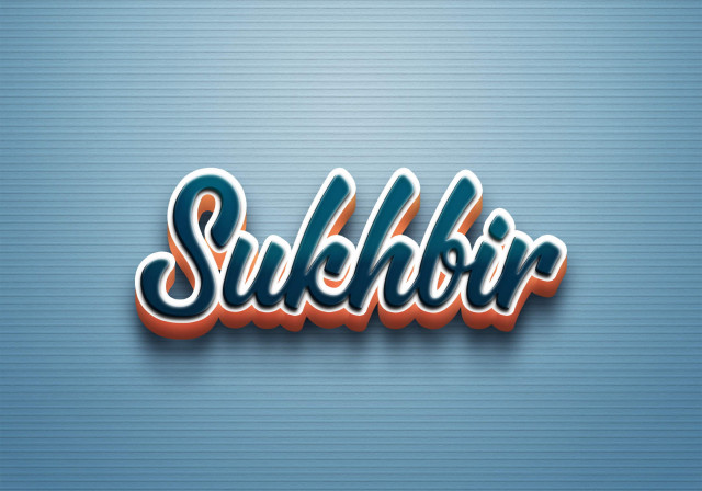 Free photo of Cursive Name DP: Sukhbir