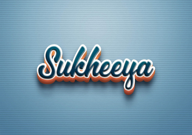 Free photo of Cursive Name DP: Sukheeya