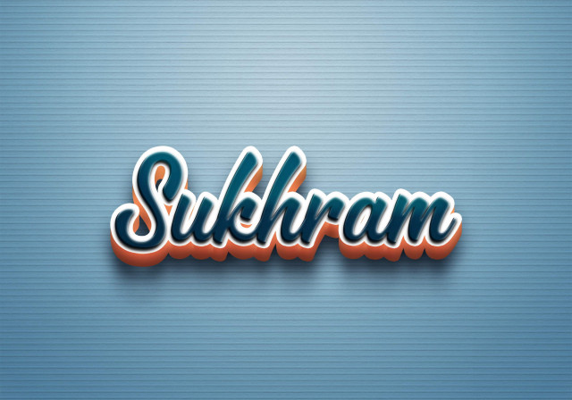 Free photo of Cursive Name DP: Sukhram