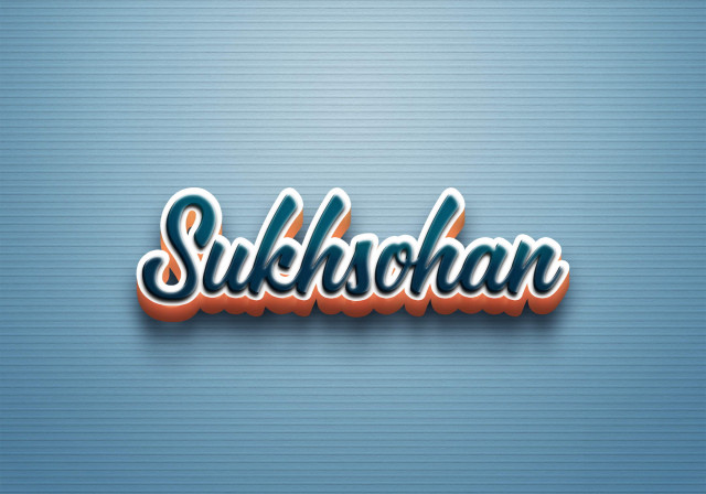 Free photo of Cursive Name DP: Sukhsohan