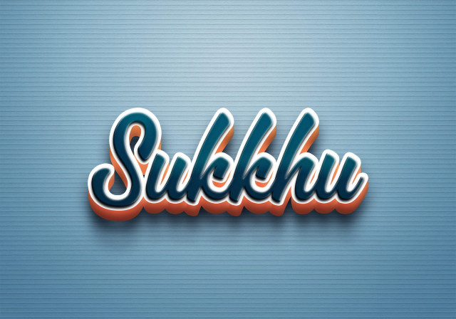 Free photo of Cursive Name DP: Sukkhu