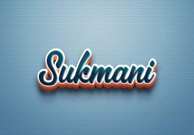 Free photo of Cursive Name DP: Sukmani