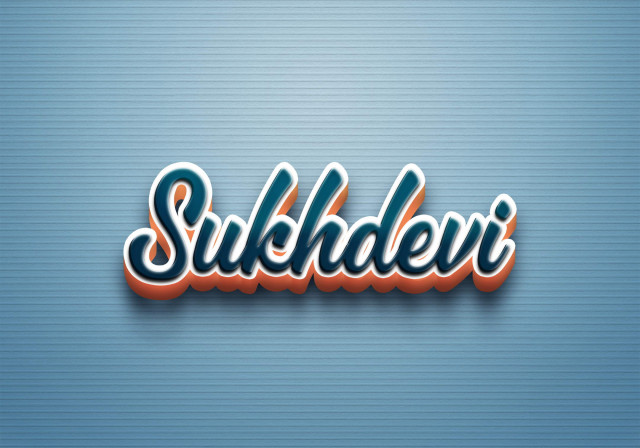 Free photo of Cursive Name DP: Sukhdevi