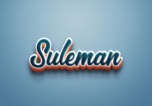 Free photo of Cursive Name DP: Suleman