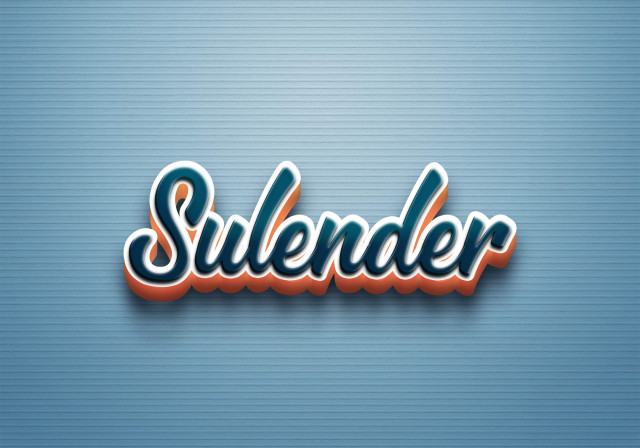 Free photo of Cursive Name DP: Sulender