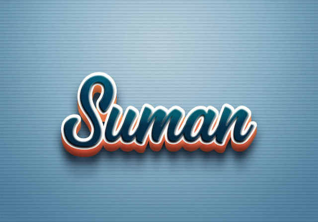 Free photo of Cursive Name DP: Suman