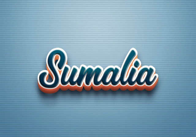 Free photo of Cursive Name DP: Sumalia