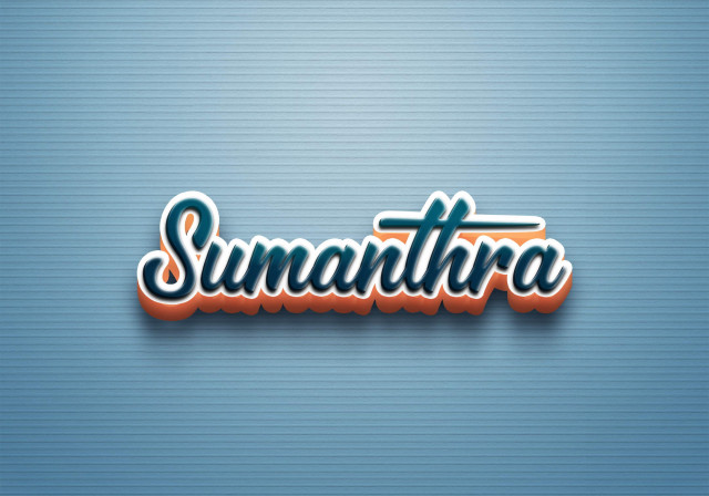 Free photo of Cursive Name DP: Sumanthra