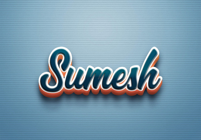 Free photo of Cursive Name DP: Sumesh