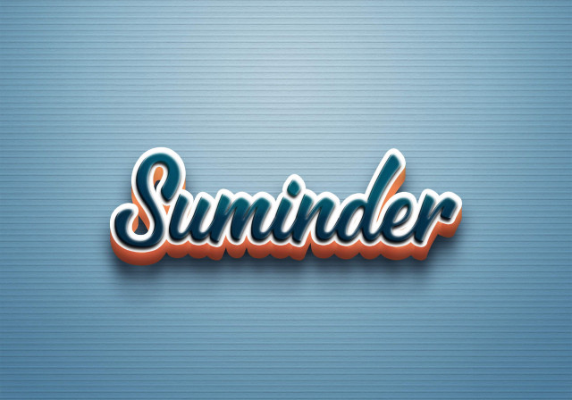 Free photo of Cursive Name DP: Suminder