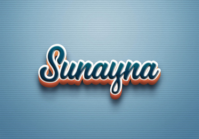 Free photo of Cursive Name DP: Sunayna