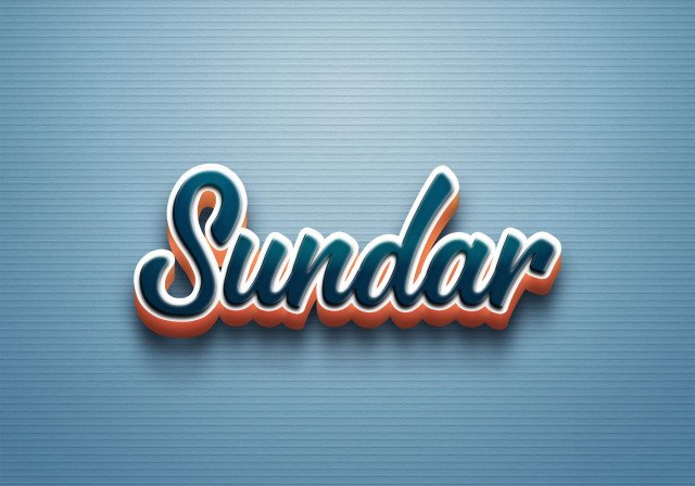 Free photo of Cursive Name DP: Sundar