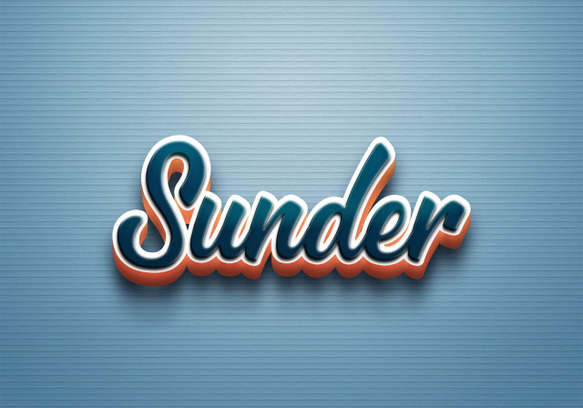 Free photo of Cursive Name DP: Sunder