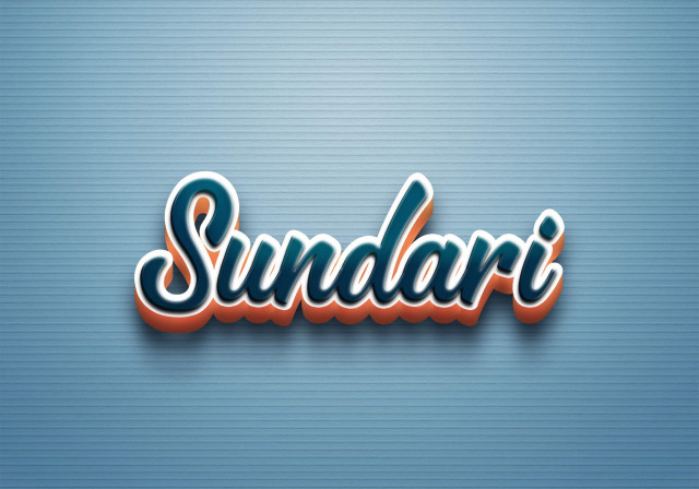 Free photo of Cursive Name DP: Sundari