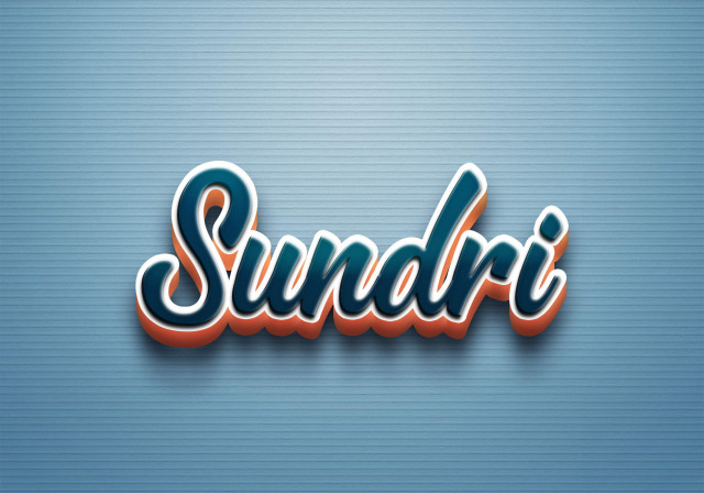 Free photo of Cursive Name DP: Sundri