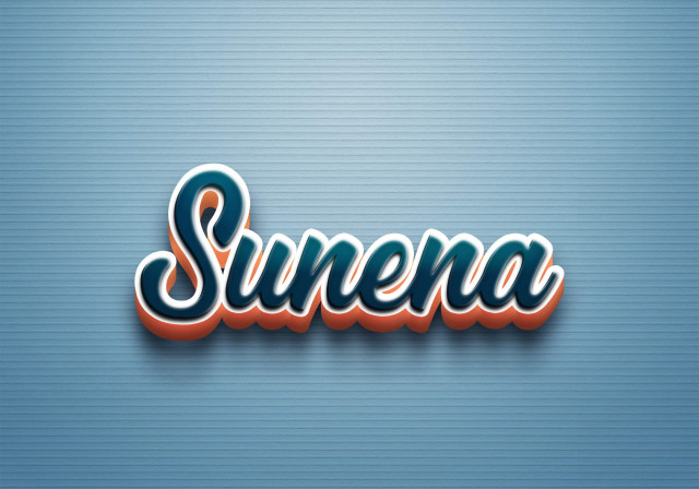 Free photo of Cursive Name DP: Sunena