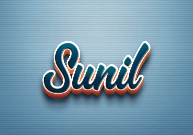 Free photo of Cursive Name DP: Sunil