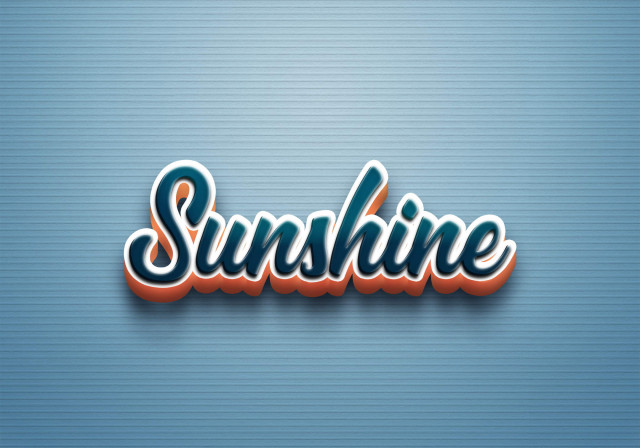 Free photo of Cursive Name DP: Sunshine